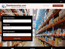 Tablet Screenshot of distributorship.com